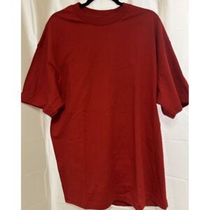 Mens Red T-Shirt Cotton Short Sleeve Tee Fits XL To XXL Pair With Joggers In Pic